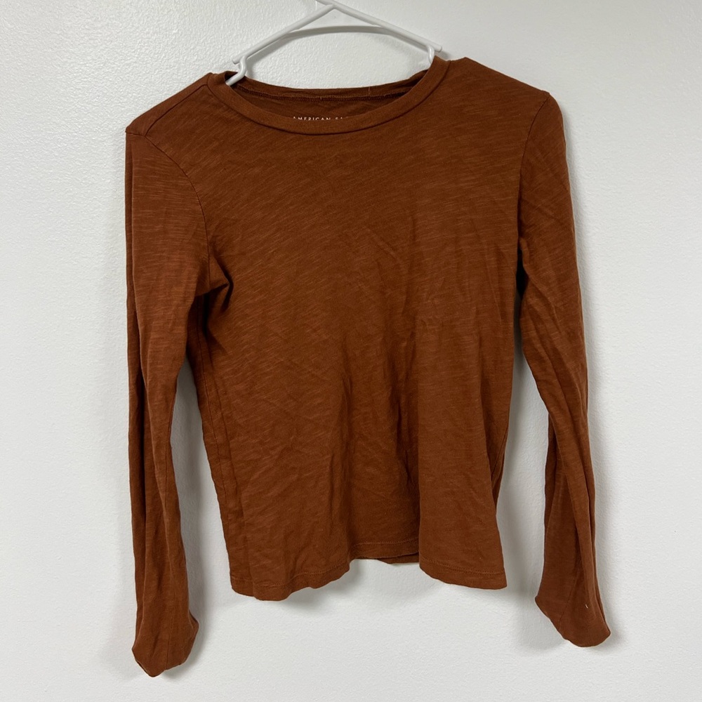 American Eagle Brownish Orangish Long Sleeve Tee Shirt!